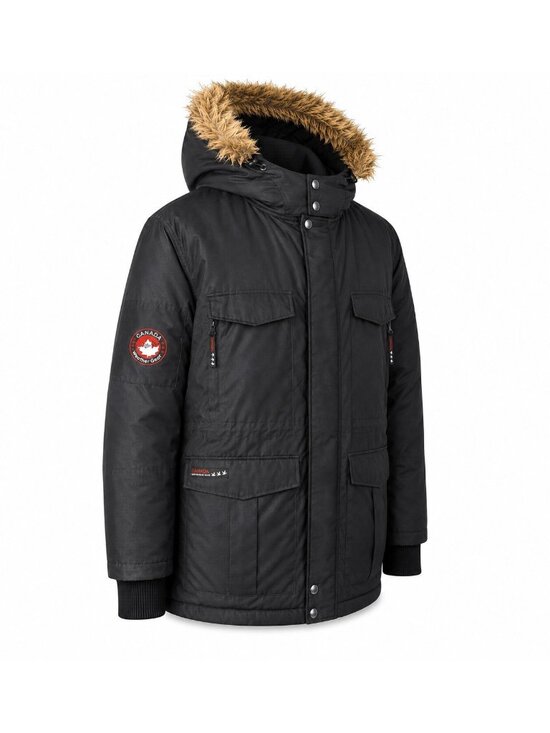Canada Weather Gear Other - Canada Weather Gear Mens Down Parka Jacket Black Fur Hood Insulated Winter Sz L